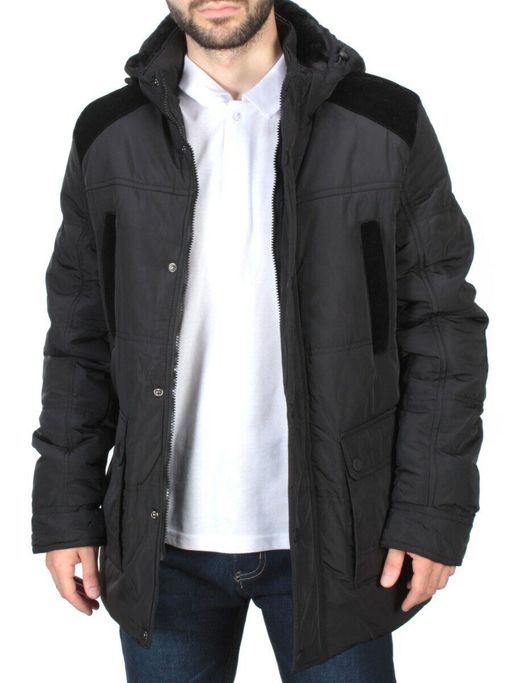 J97051 BLACK Куртка мужская зимняя NEW B BEK (150 гр. холлофайбер)