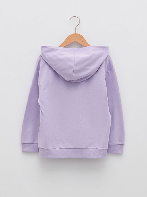Kap??onlu Basic Uzun Kollu K?z ?ocuk Sweatshirt - Waikiki фото 2