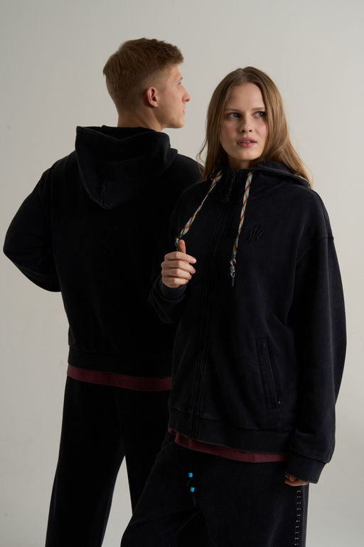 Толстовка на молнии Черный KAI Knit Track Top - Anta фото 2