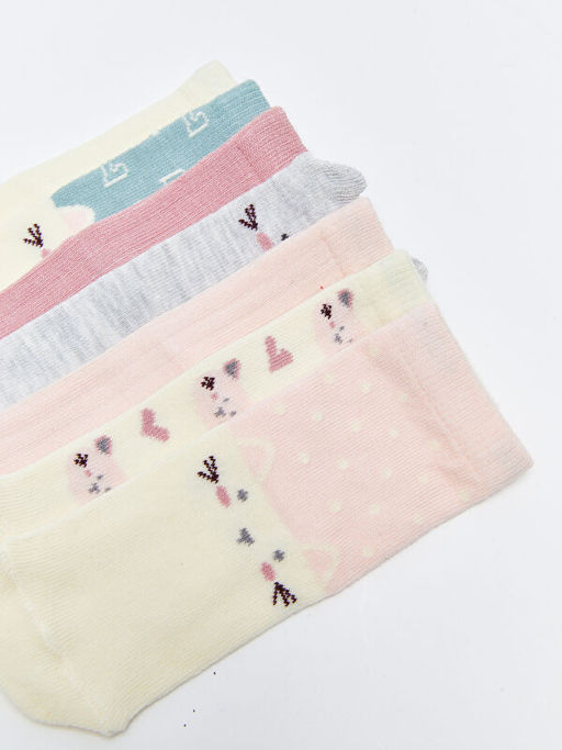 Desenli K?z Bebek Soket ?orap 7li - Waikiki фото 3