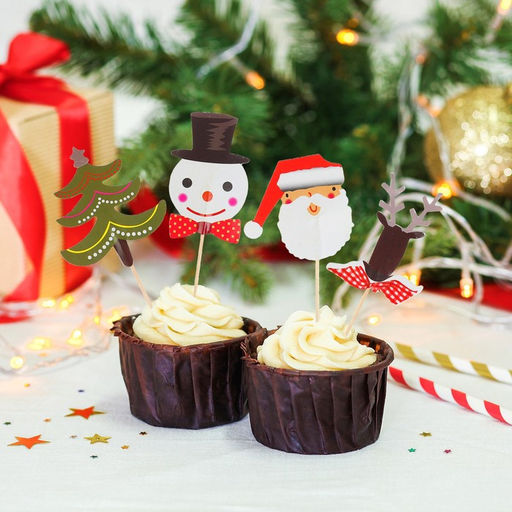 Цена за 2 шт. Шпажки для канапе новогодние, набор 12 шт.