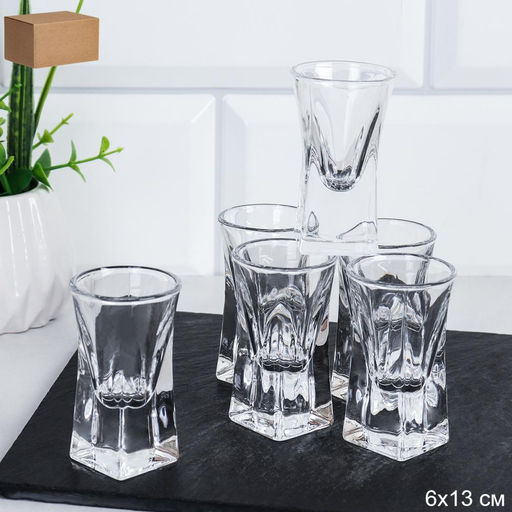 Стопка 6 штук 13 мл Квадрат / HY2001 /уп 48/ - Галеонтрейд фото 2