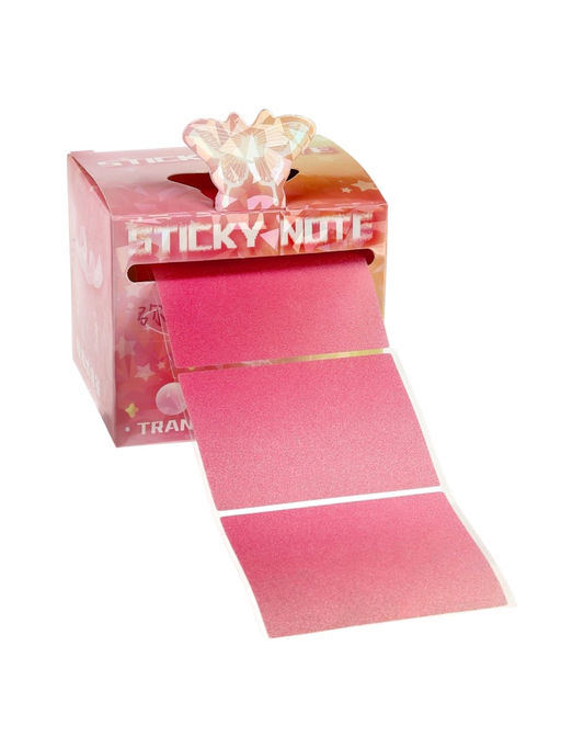 Цена за 2 шт. Блок с липким краем 50л пластик прозрачный МИКС в коробочке