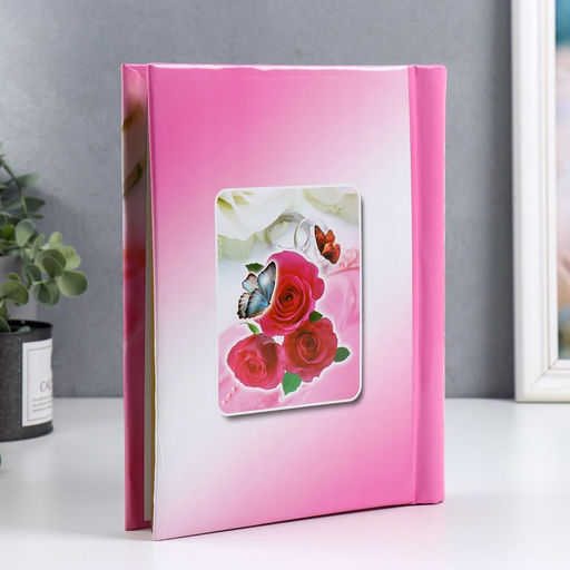 Фотоальбом магнитный на 20 листов Цветы, МИКС