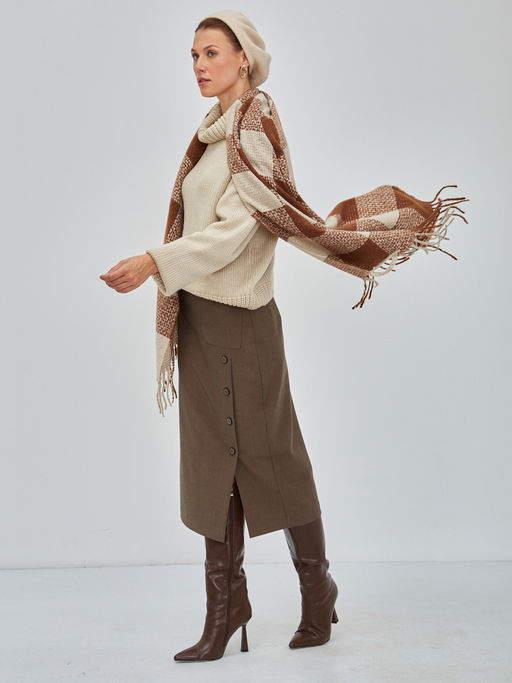 В составе шерсть! Палантин двусторонний - Tantino фото 5