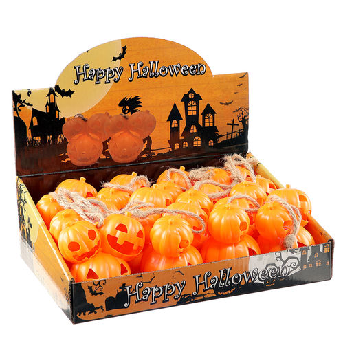 Цена за 10 шт. Декор на Хеллоуин, подвеска «Ужасная тыква» световая