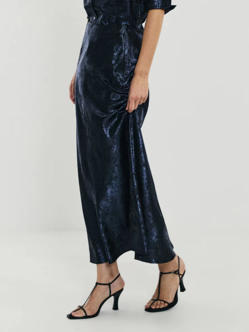 Юбка макси из блестящей ткани / Zarina