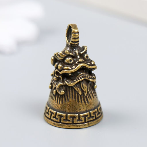 Цена за 2 шт. Колокольчик латунь Голова льва 3,4х2,2х2,2 см - Simaland фото 4