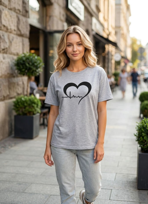 K13540 Футболка OVER SIZE (хлопок) МЕЛАНЖ