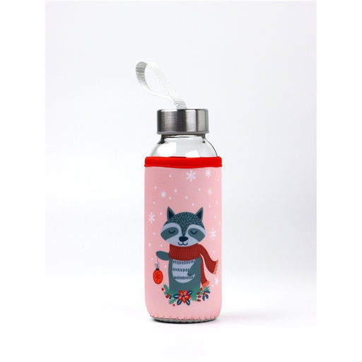 Бутылка для воды в чехле новогодняя Енотик, 350 мл - Svoboda voli фото 2