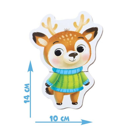 Макси - пазлы «Весёлый Новый год», 5 пазлов, 10 деталей