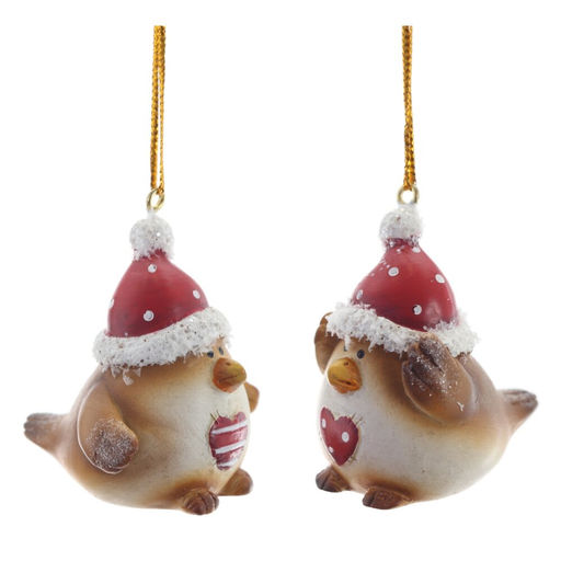 Фигурка декоративная подвесная "Птичка", L3 W5 H5 см, 2в.