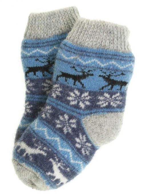 Носки детские "Лоси с орнаментом" 6501-1