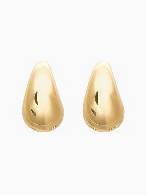 Серьги металл «Эфир» полукруг, цвет золото