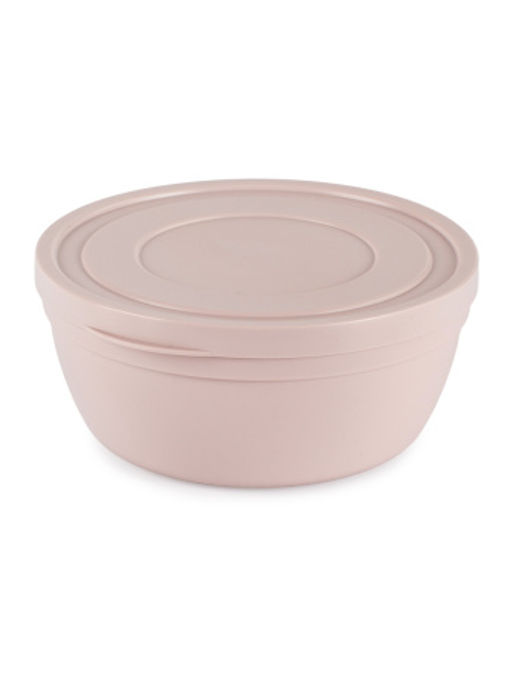 Салатник SANDY розовый 0.5л 12.4см низкий с крышкой
