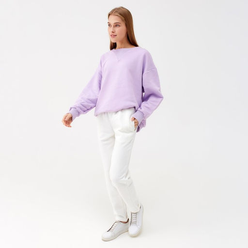 Костюм спортивный женский: свитшот, брюки, MINAKU: Casual Collection, размер 52, сиреневый