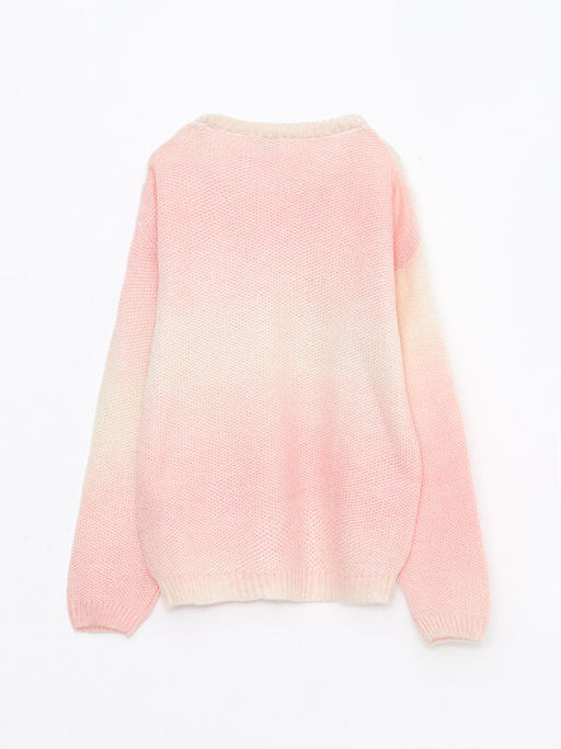 Bisiklet Yaka Batik Desenli Uzun Kollu K?z ?ocuk Triko Kazak - Waikiki фото 2