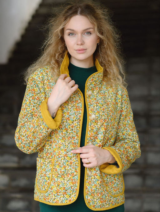 Легкая и уютная куртка утеплитель 100% хлопок - Новый лен фото 5