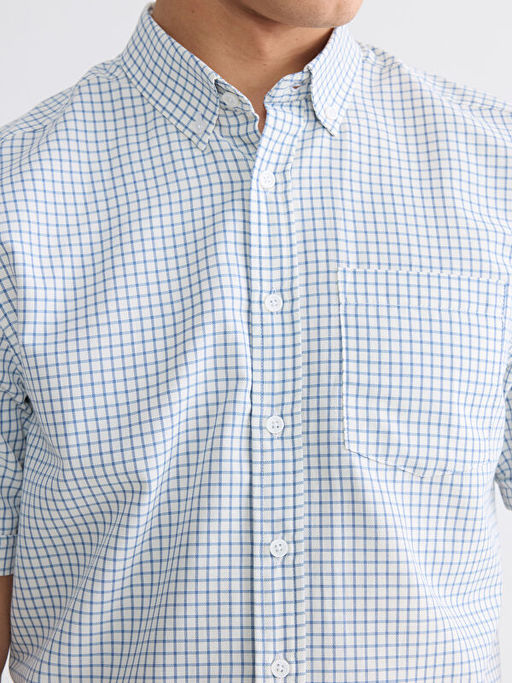 Regular Fit Ekose Poplin Erkek G?mlek