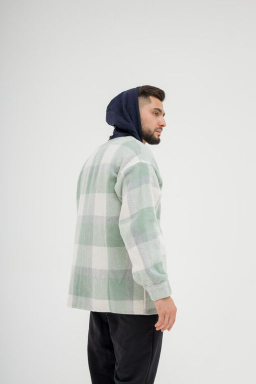 Рубашка утепленная,  толстовка c капюшоном оверсайз - Knitka wear фото 5