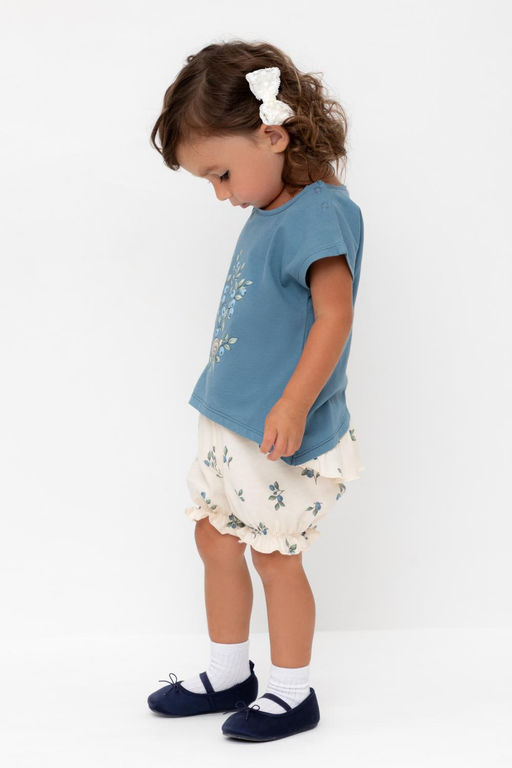 КР 400683/айвори,голубика к561 шорты д/дев яс