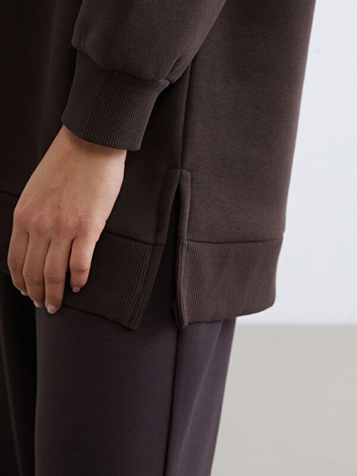 Nak??l? Kad?n Kal?n Sweatshirt Tunik