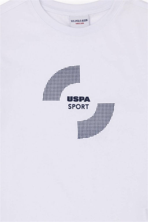 Футболка U.S. Polo Assn для мальчиков из хлопка белая  фото 4