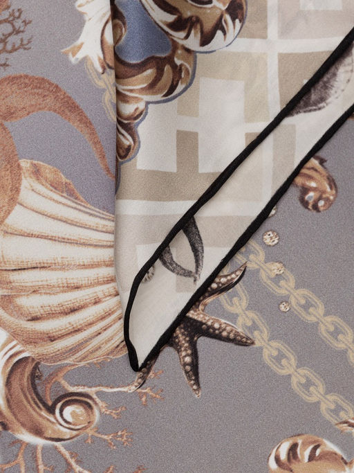 Платок жен. шелк 90х90 E03-8449-19 - Eleganzza фото 5