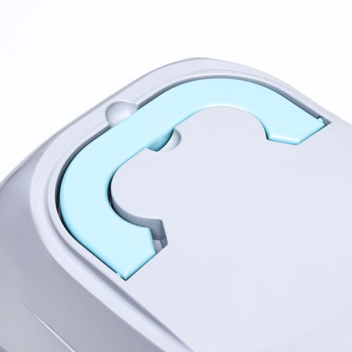 Туалет-домик для кошек закрытый с дверцей 43×32×33 см, бирюзово-серый