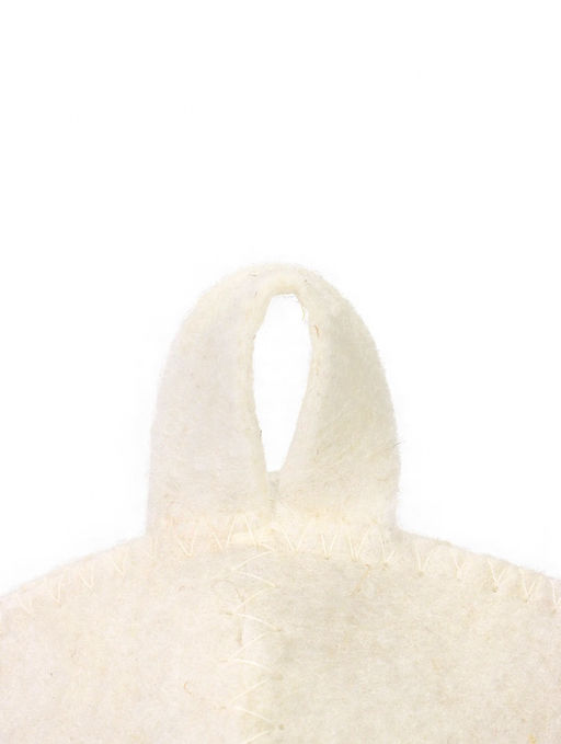 Шапка для бани с принтом "Крепкий мужик", белая