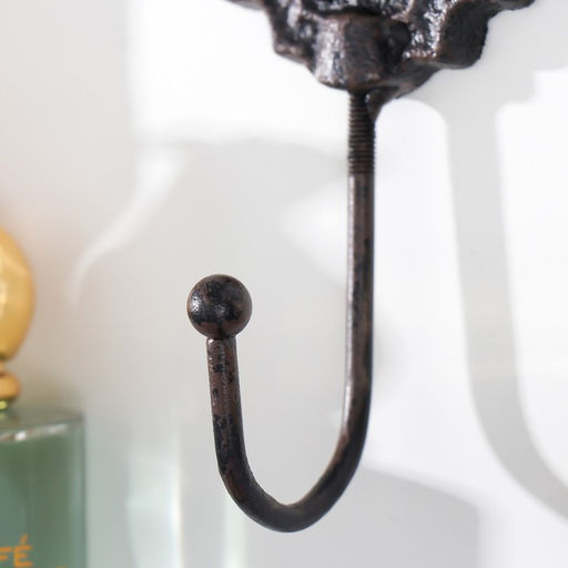 Крючок настенный чугун «Ажурный замочек», ключница декоративная, 8×5×17 см