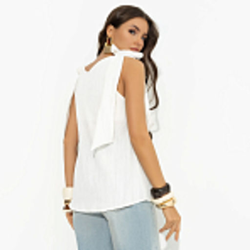 Топ из жатой ткани, Ты мой идеал (белый) - Charutti фото 18