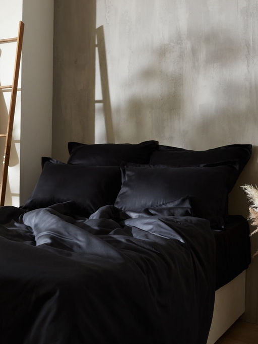 Наволочка SL Home Tencel, 7070+3 см, чёрная, тенсель, эвкалиптовое волокно 100% - Sima-land home фото 7