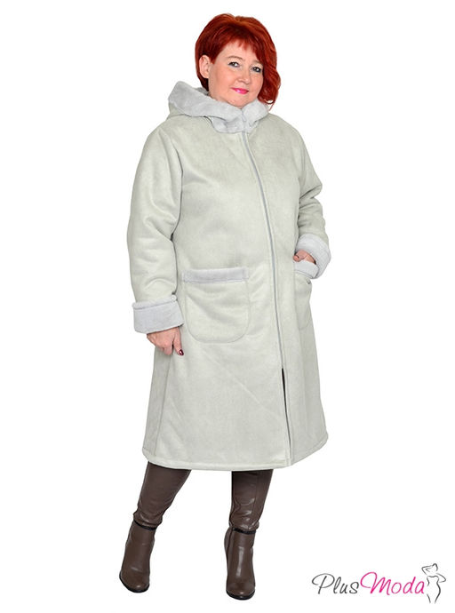 Жакет-дубленка Модель №1424 размеры 44-84 - Plusmoda фото 6