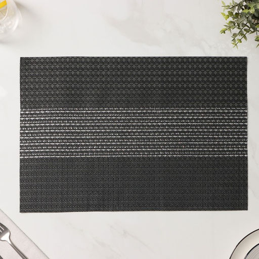 Набор салфеток сервировочных Доляна Сияние, 4 шт, 4530 см, цвет чёрный  фото 5