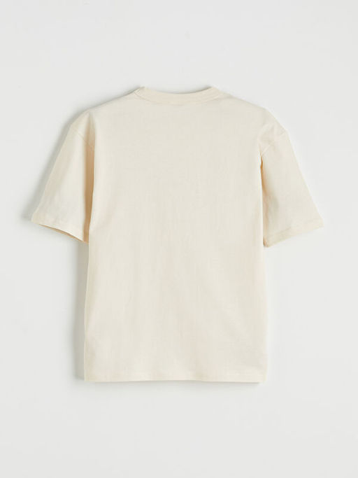 Bisiklet Yaka Yaz? Bask?l? Erkek ?ocuk Ti??rt