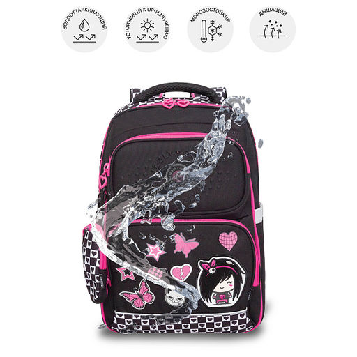 RAn-588-2 Рюкзак школьный с чехлом для мелочей - Grizzly фото 46