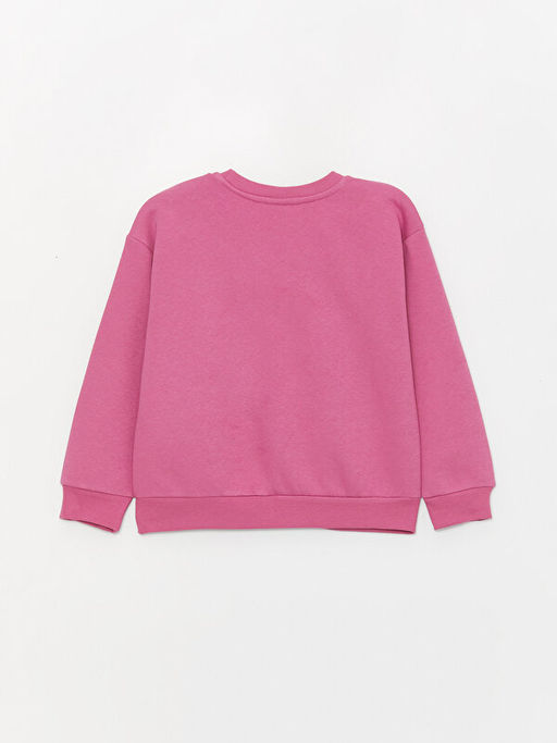 Bisiklet Yaka Bask?l? Uzun Kollu K?z ?ocuk Sweatshirt - Waikiki фото 3
