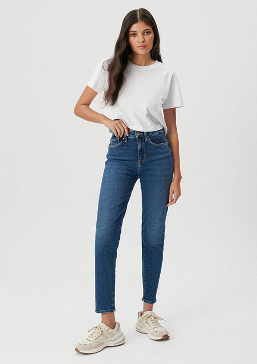 Cindy Gold Shape Koyu Mavi Jean Pantolon