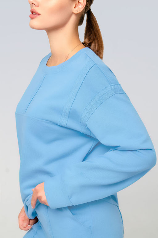 Арт. 2536 Костюм женский с брюками 44-52 (5 шт) Цвет:Голубой - Калинка фото 9