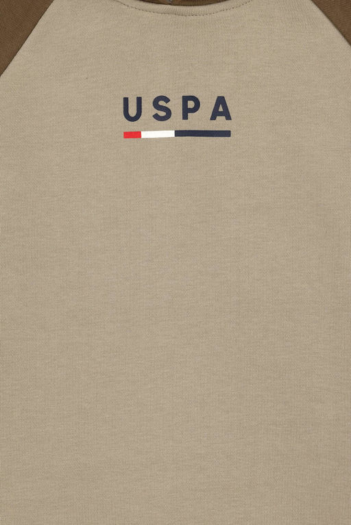 Свитшот для мальчика U.S. Polo Assn цвета хаки из хлопка  фото 3