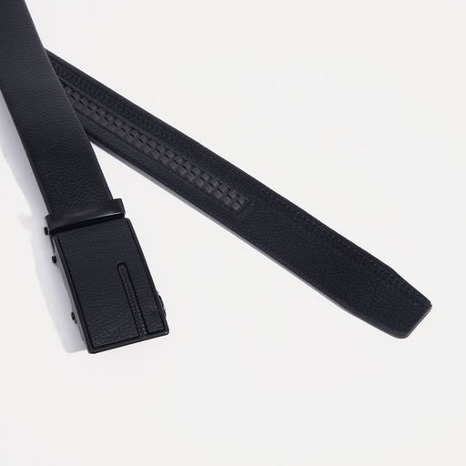 Ремень мужской, ширина 3,5 см, пряжка автомат, цвет чёрный - Simaland фото 2
