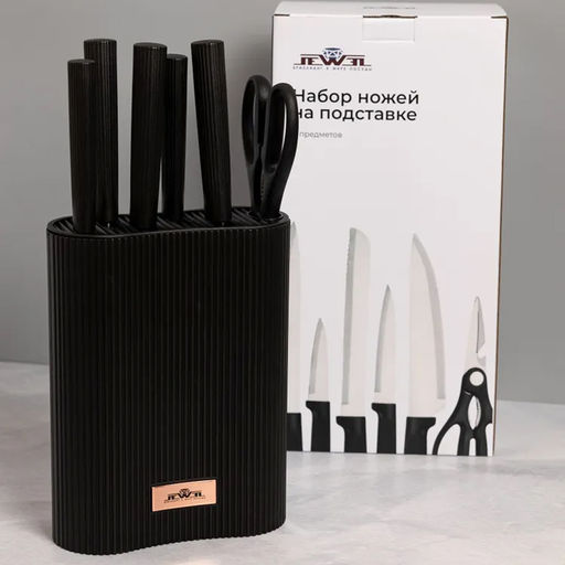 Набор ножей на подставке, 7 пр. JEWEL арт. ПС0006/7-16