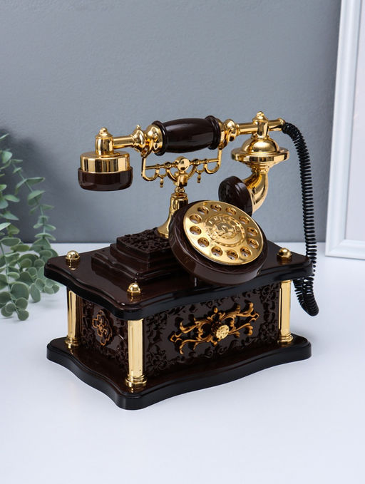 Шкатулка музыкальная механическая «Ретро телефон», 20×14.5×21.5 см