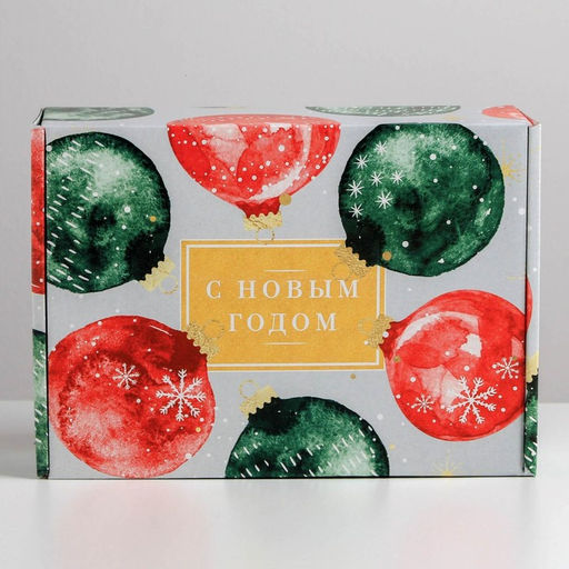Коробка подарочная новогодняя складная «Уютного Нового года», 30.5 х 22 х 9.5 см