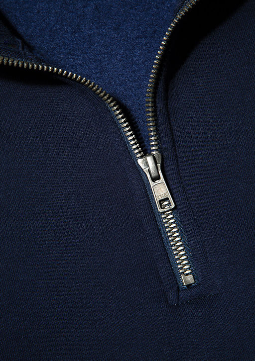Mavi Logo Bask?l? Yar? Fermuarl? Lacivert Sweatshirt  фото 7