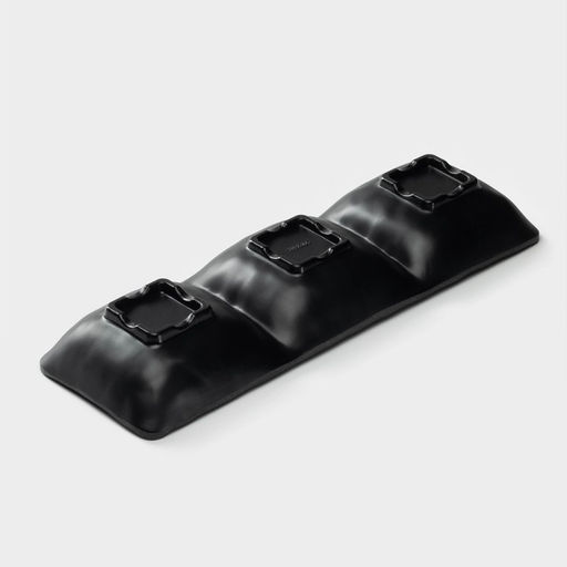 Менажница 3 секции «Чёрный Восток», 26.4×8.6×3.3 см, пластик, чёрная