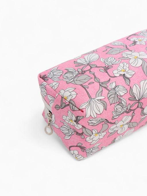 Косметичка на молнии женская, с рисунком, с рисунком, пастельно-розовая - Simaland фото 4