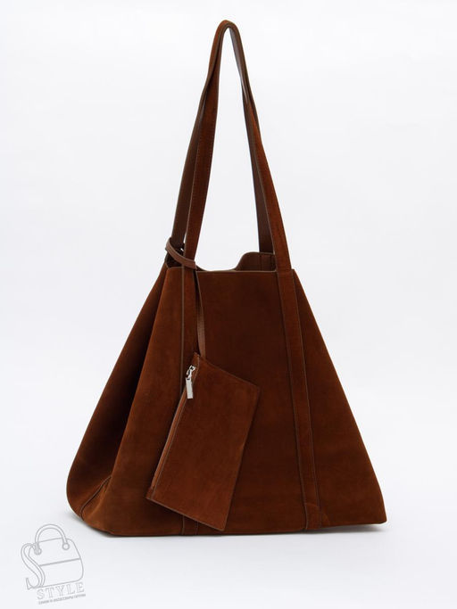 Сумка женская кожаная 1029M brown Polina&Eiterou