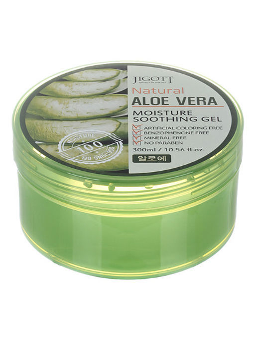 Гель успокаивающий и увлажняющий с алоэ JIGOTT Natural Aloe Vera Moisture Soothing Gel, 300ml
